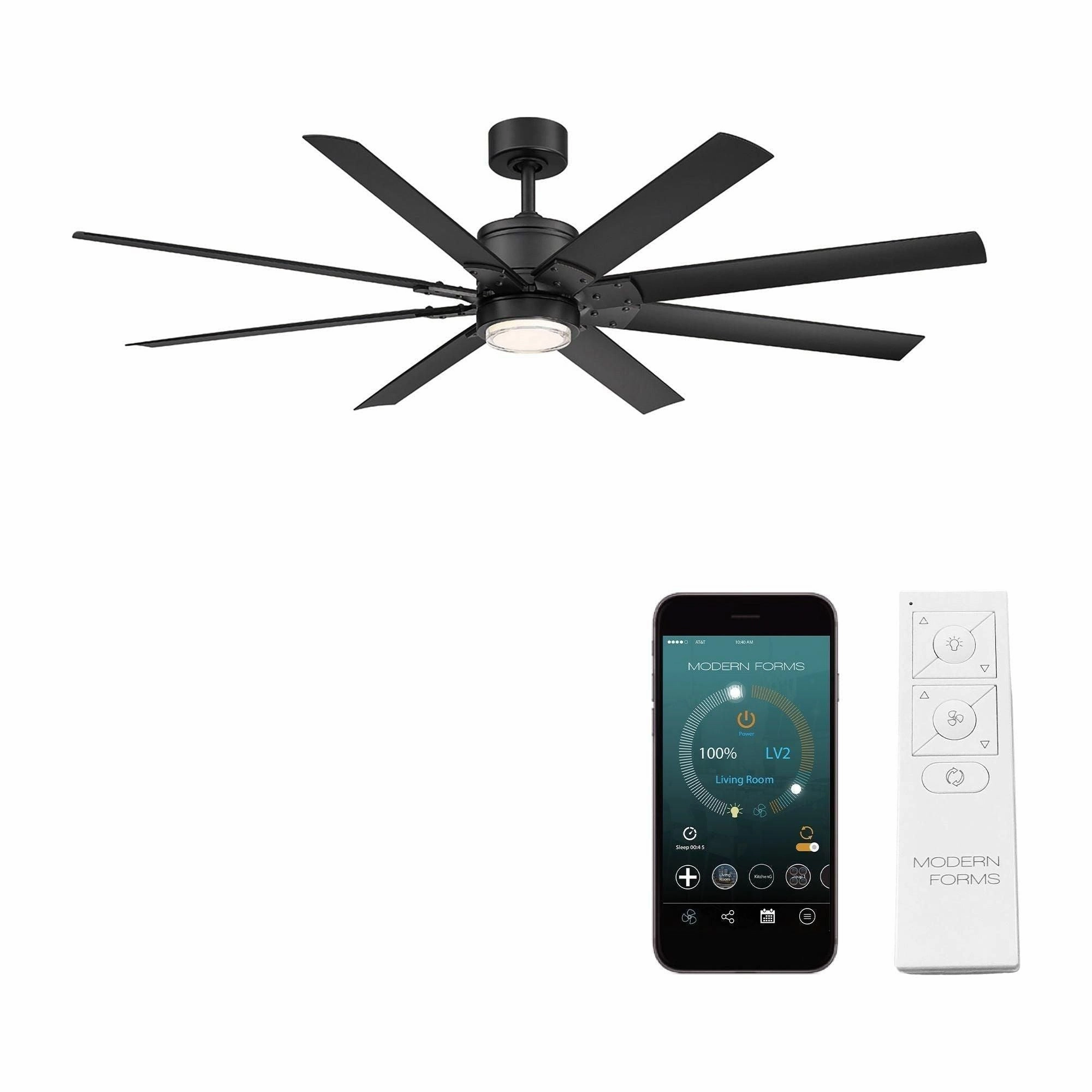 Renegade Indoor/Outdoor 8-Blade 52" Smart Ceiling Fan with LED Light Kit and Remote Control