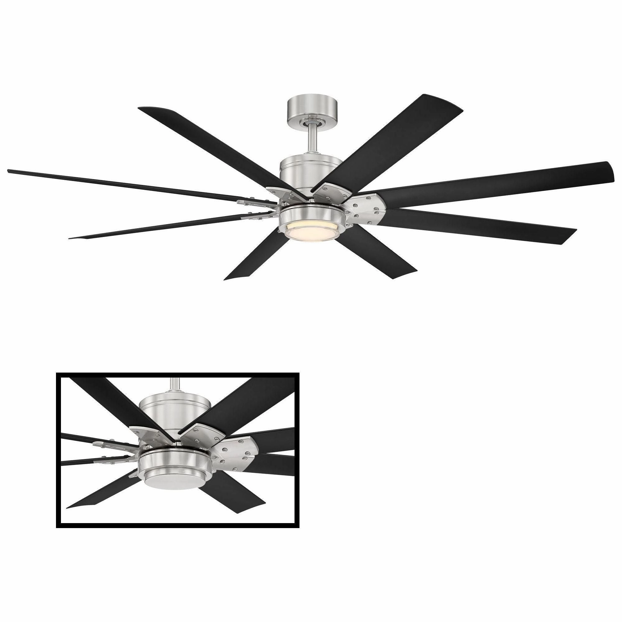 Renegade Indoor/Outdoor 8-Blade 66" Smart Ceiling Fan with LED Light Kit and Remote Control