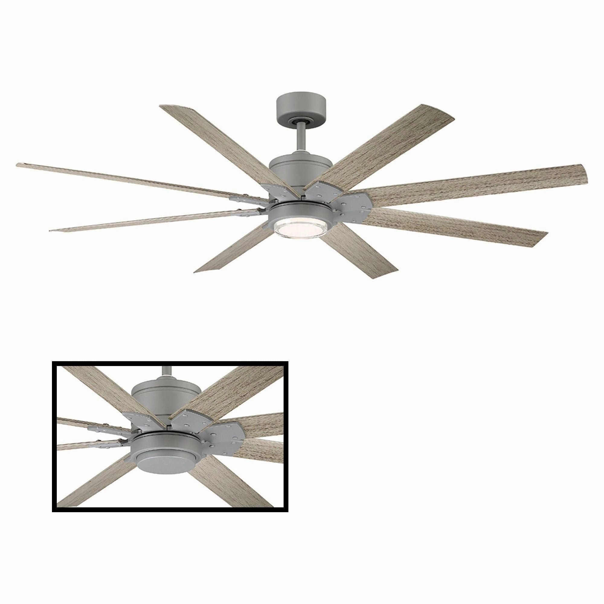 Renegade Indoor/Outdoor 8-Blade 66" Smart Ceiling Fan with LED Light Kit and Remote Control