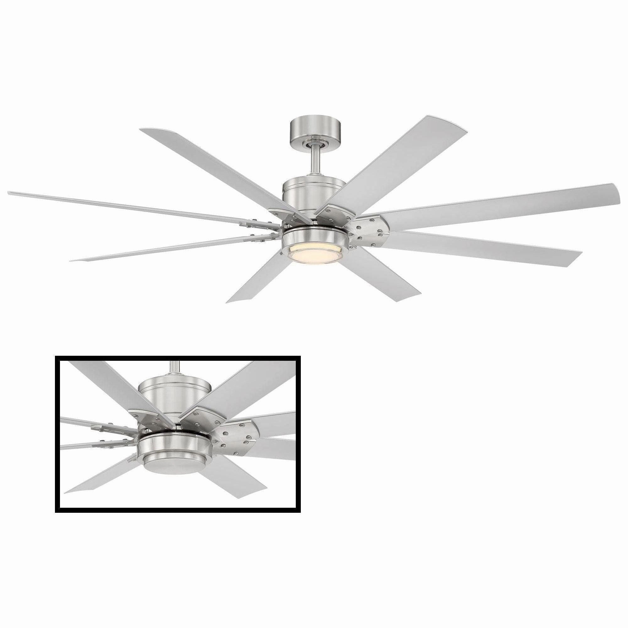 Renegade Indoor/Outdoor 8-Blade 66" Smart Ceiling Fan with LED Light Kit and Remote Control