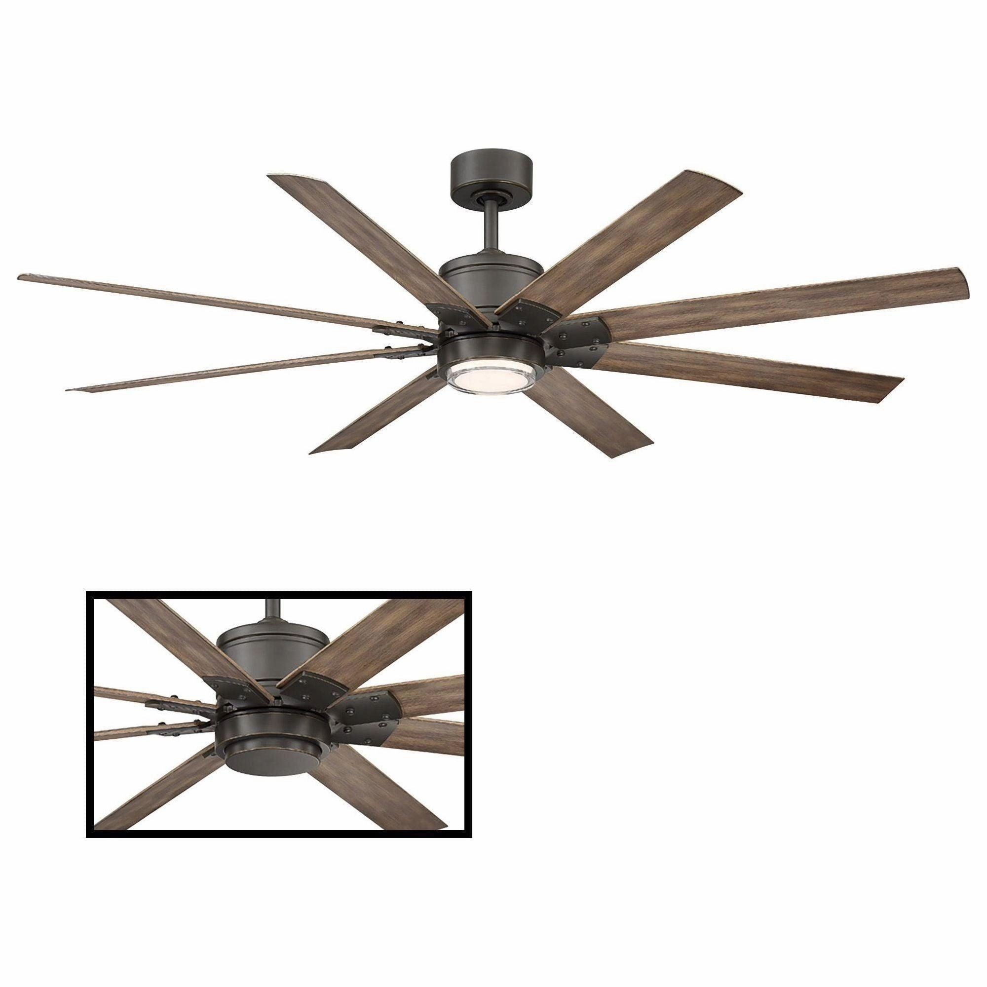 Renegade Indoor/Outdoor 8-Blade 66" Smart Ceiling Fan with LED Light Kit and Remote Control