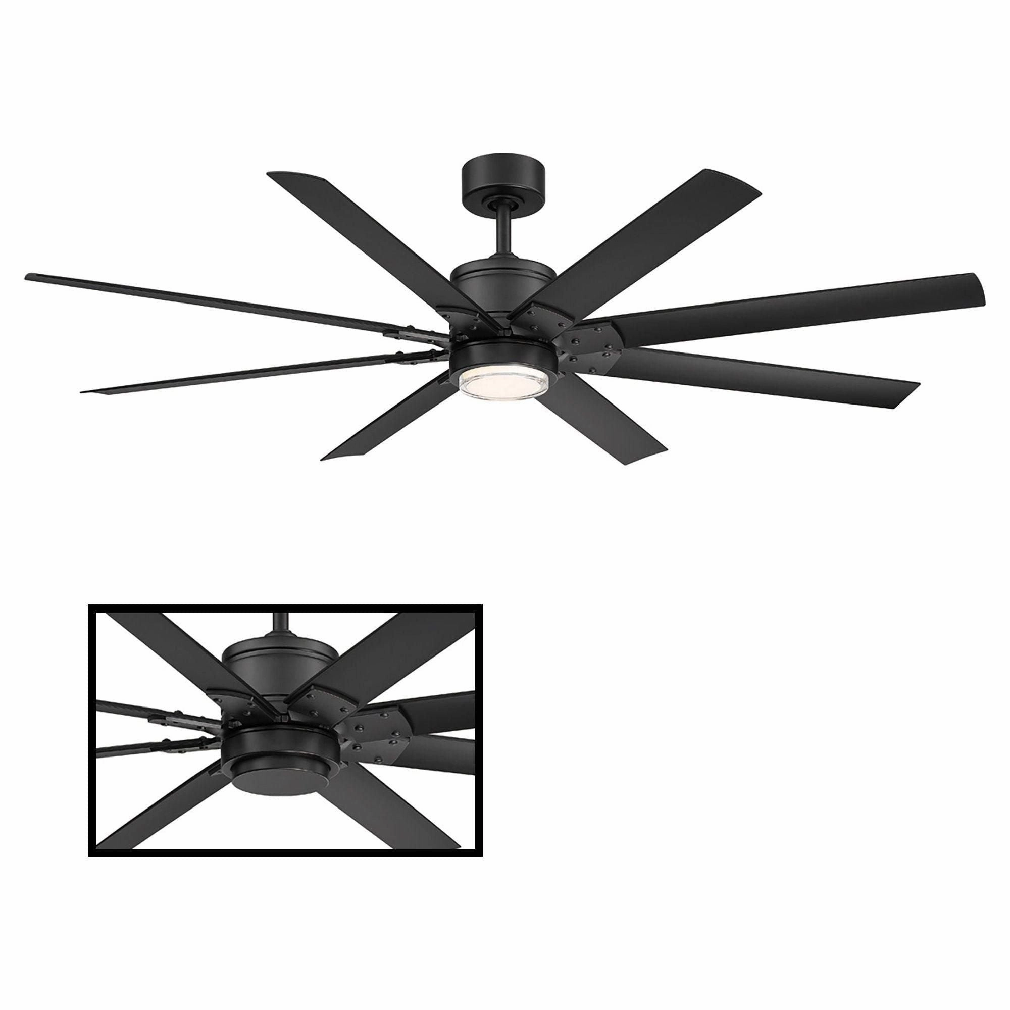 Renegade Indoor/Outdoor 8-Blade 66" Smart Ceiling Fan with LED Light Kit and Remote Control