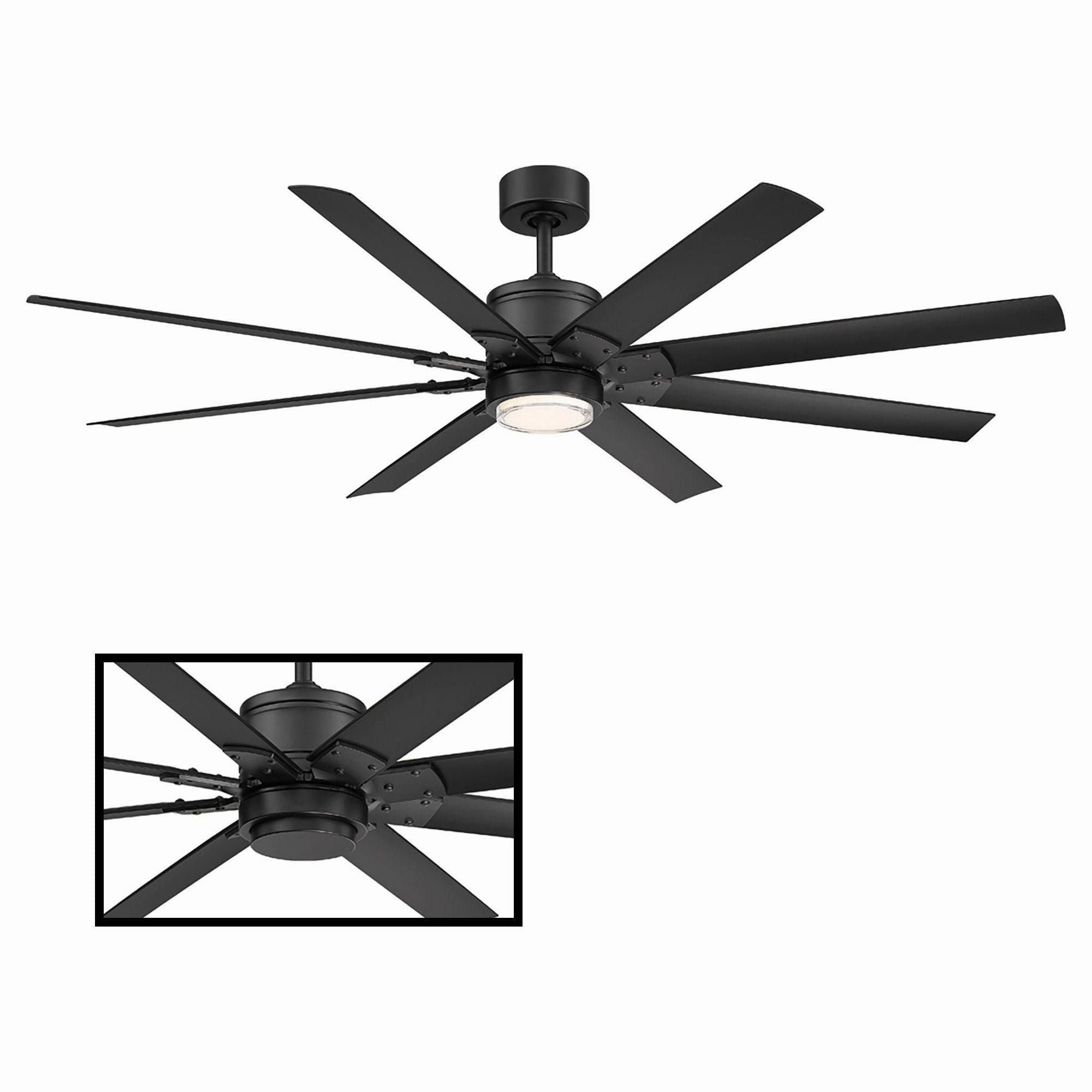 Renegade Indoor/Outdoor 8-Blade 66" Smart Ceiling Fan with LED Light Kit and Remote Control