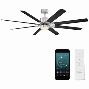 Renegade Indoor/Outdoor 8-Blade 66" Smart Ceiling Fan with LED Light Kit and Remote Control smart ceiling fans with voice control