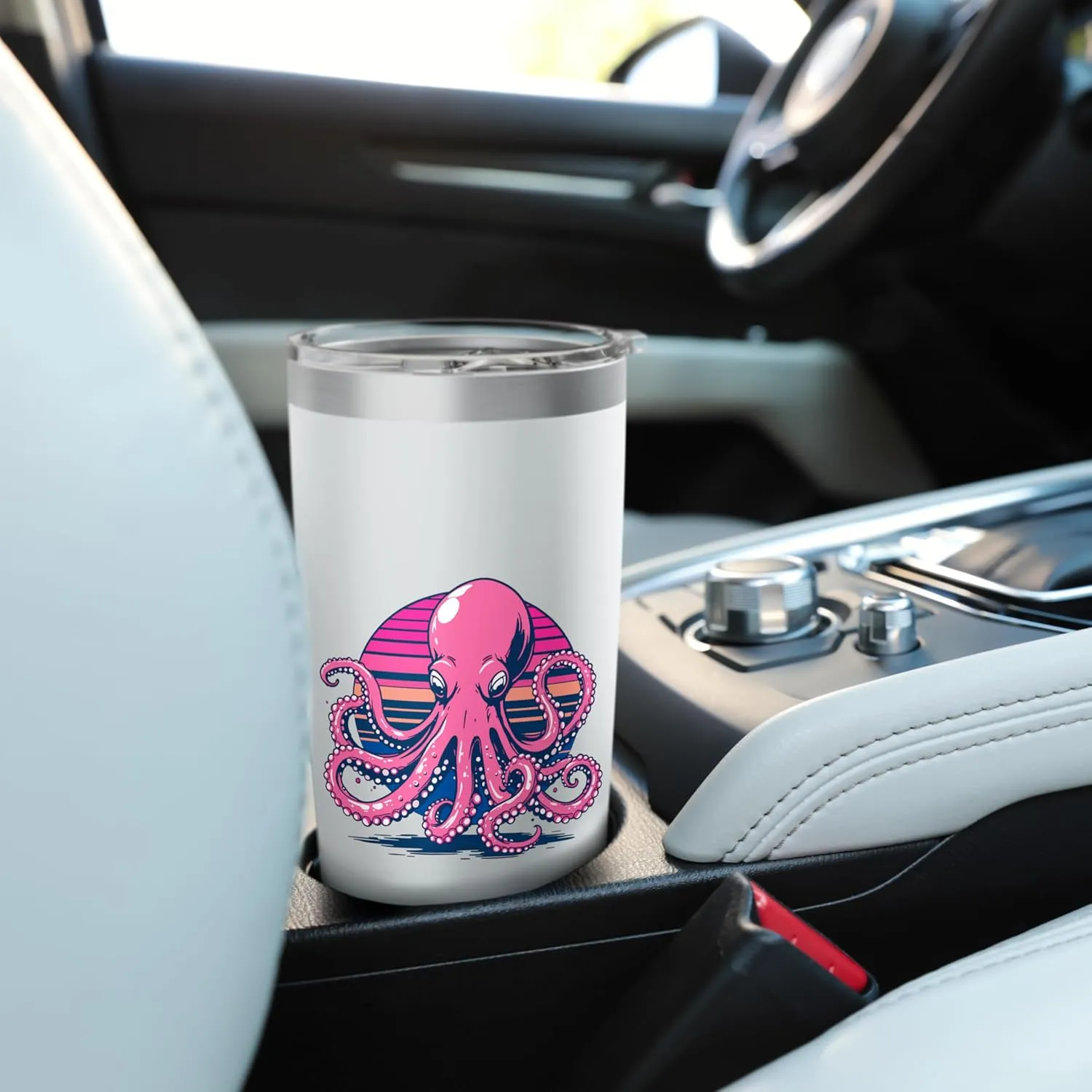 Retro Groovy Kraken for Octopus Fans Stainless Steel Insulated Tumbler