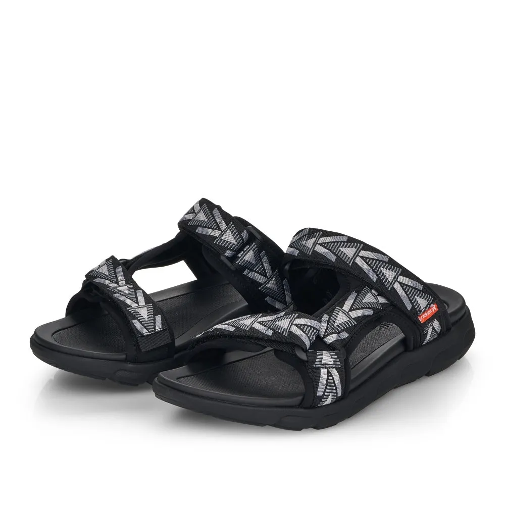 Rieker Shoes 20801-00 Black/Grey Sporty