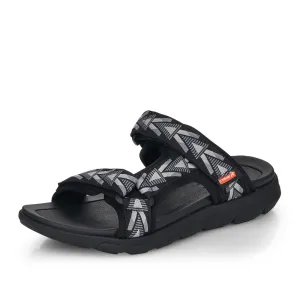 Rieker Shoes 20801-00 Black/Grey Sporty