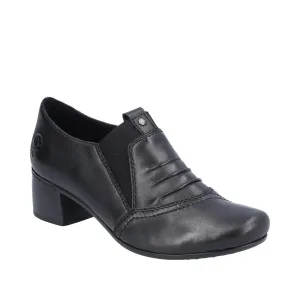 Rieker Shoes 41657-00 Black Slip On Heel