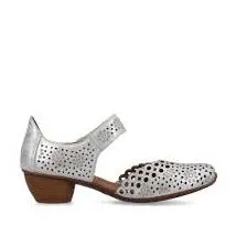 Rieker Shoes 43753-90 Silver Metallic Mary Jane