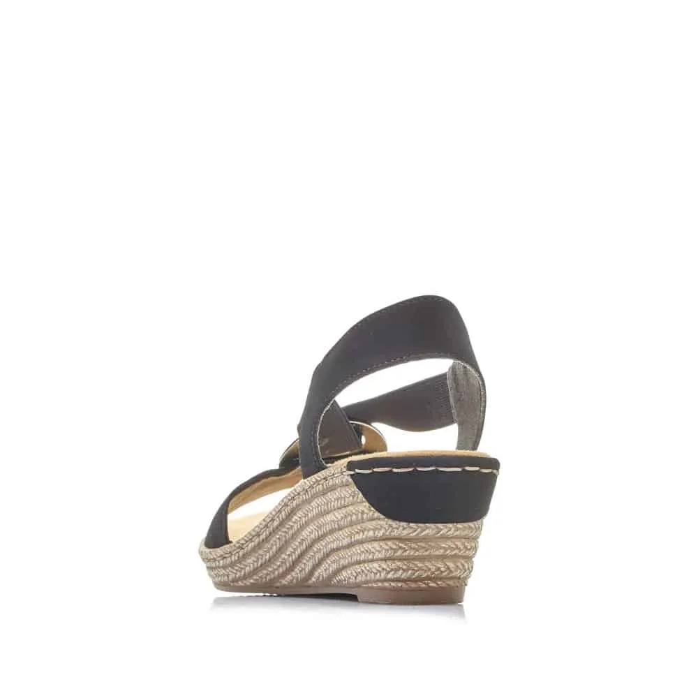 Rieker Shoes 624H6-00 Black Slip On