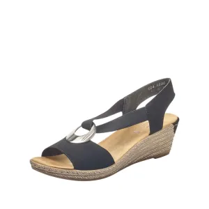 Rieker Shoes 624H6-00 Black Slip On