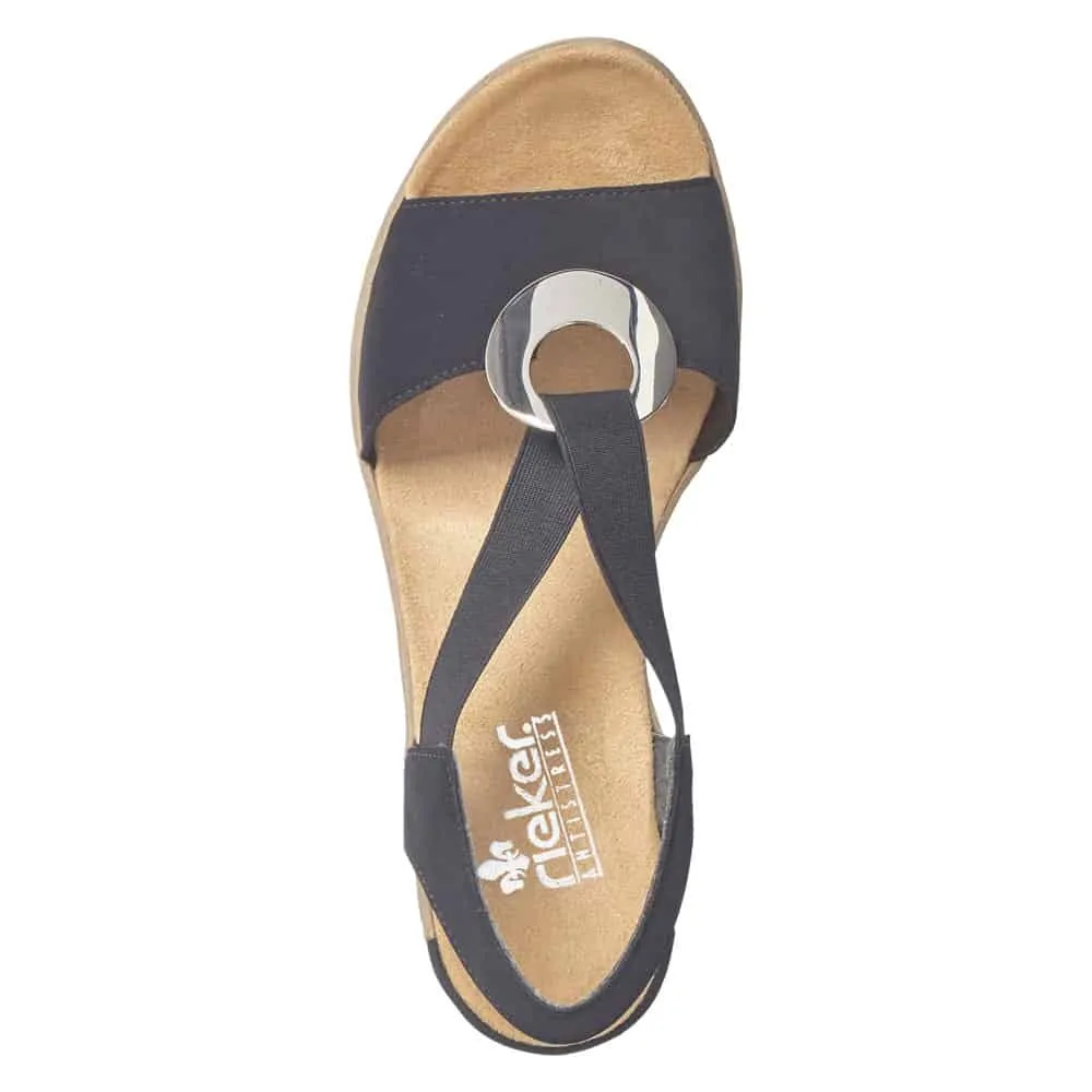Rieker Shoes 624H6-00 Black Slip On