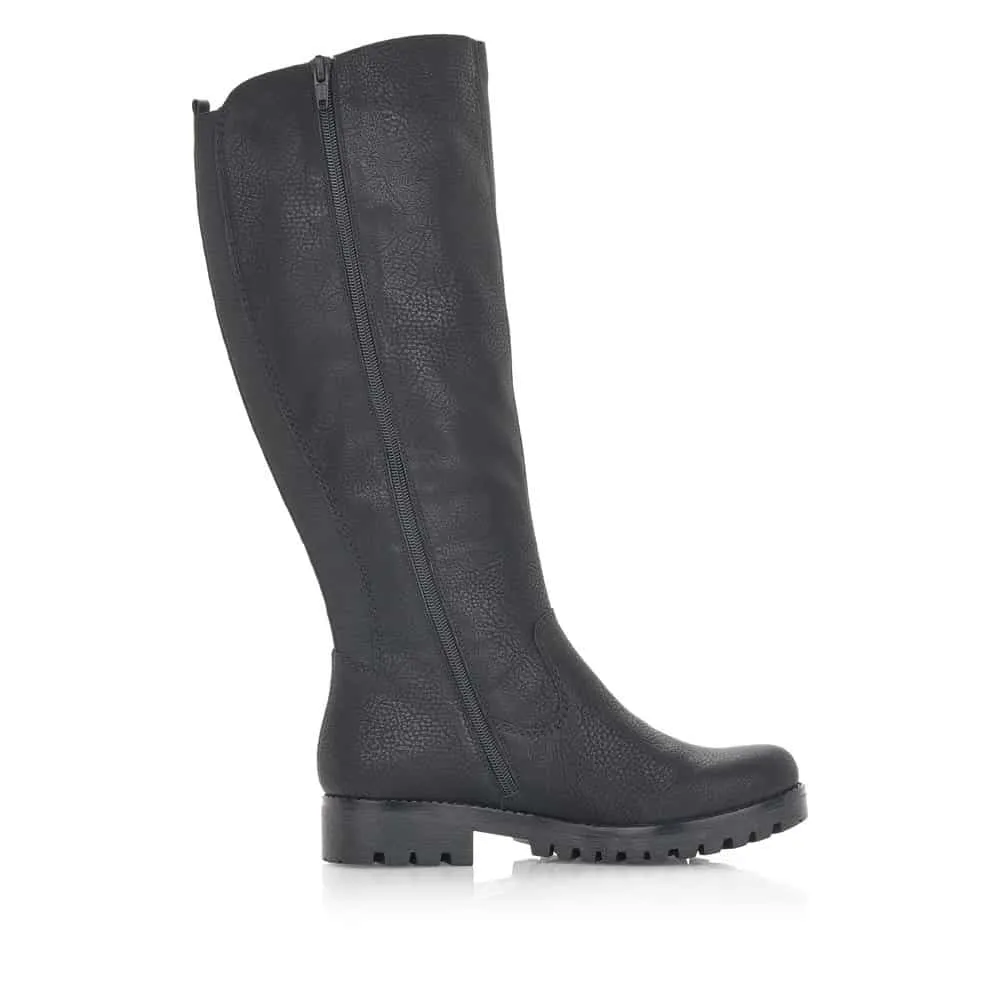 Rieker Shoes 78554-00 Black Tall Boot RTex