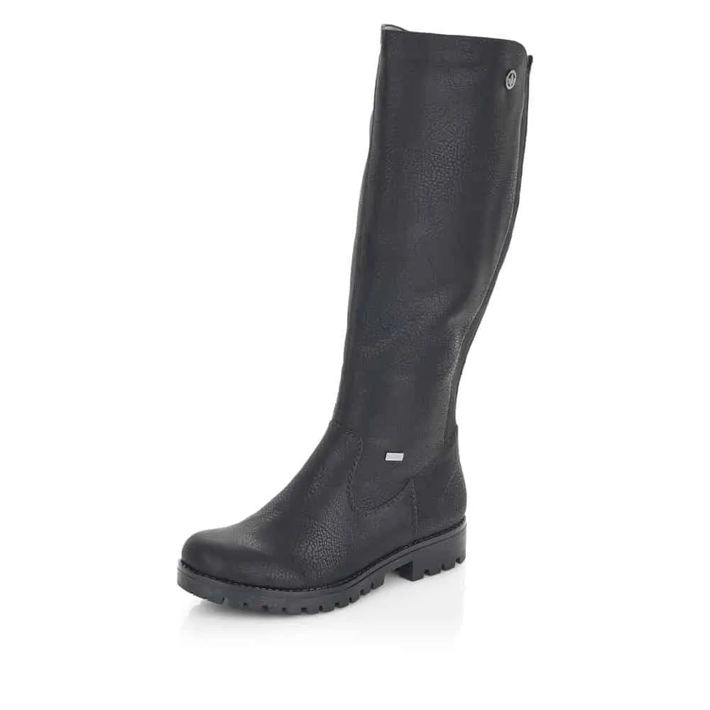 Rieker Shoes 78554-00 Black Tall Boot RTex