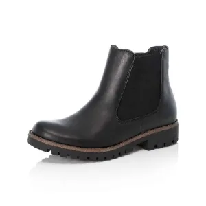Rieker Shoes 78570-00 Black Chelsea Zip