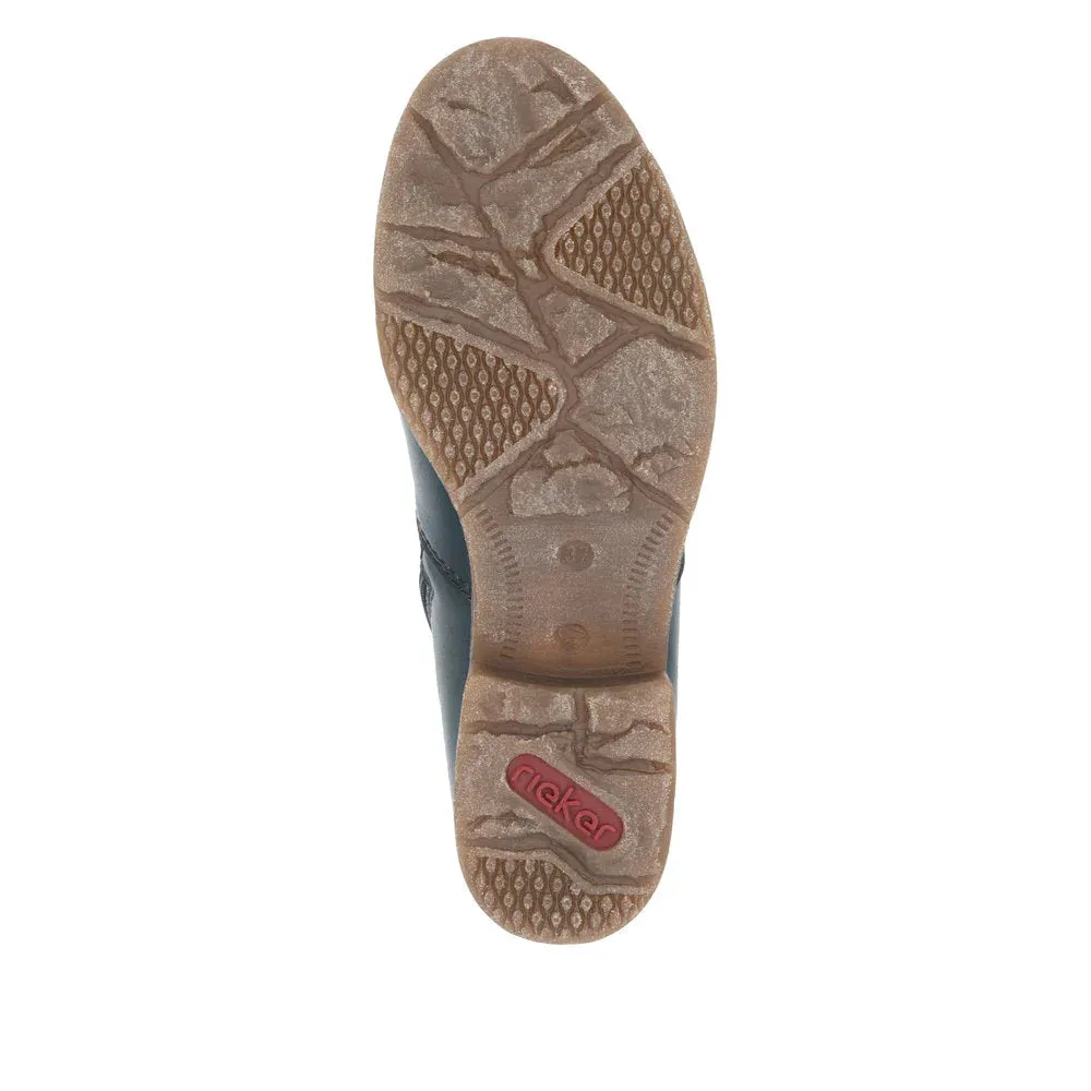 Rieker Shoes 79653-12 Petrol Ankle Zip RTex