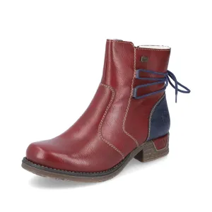 Rieker Shoes 79692-35 Wine Multi Side Zip RTex
