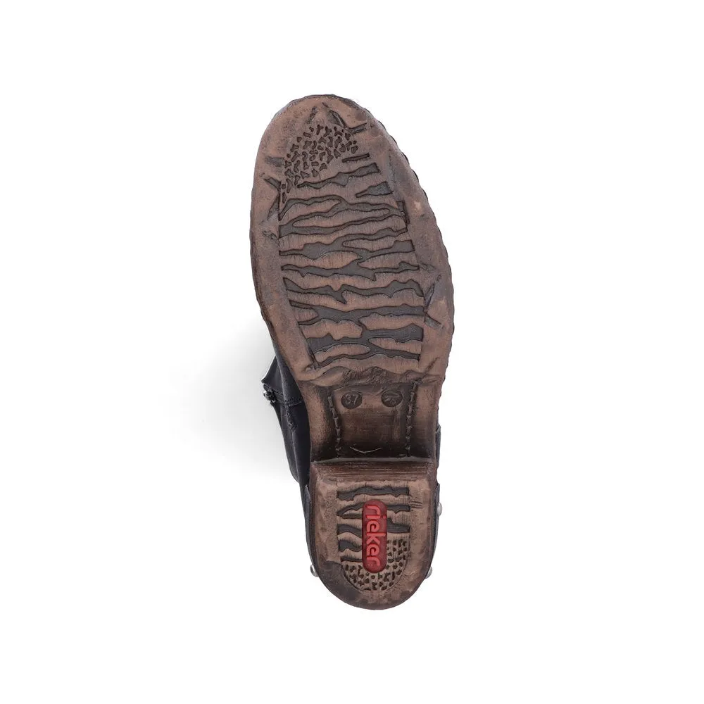Rieker Shoes 93670-00 Black Tall Boot Lined RTex