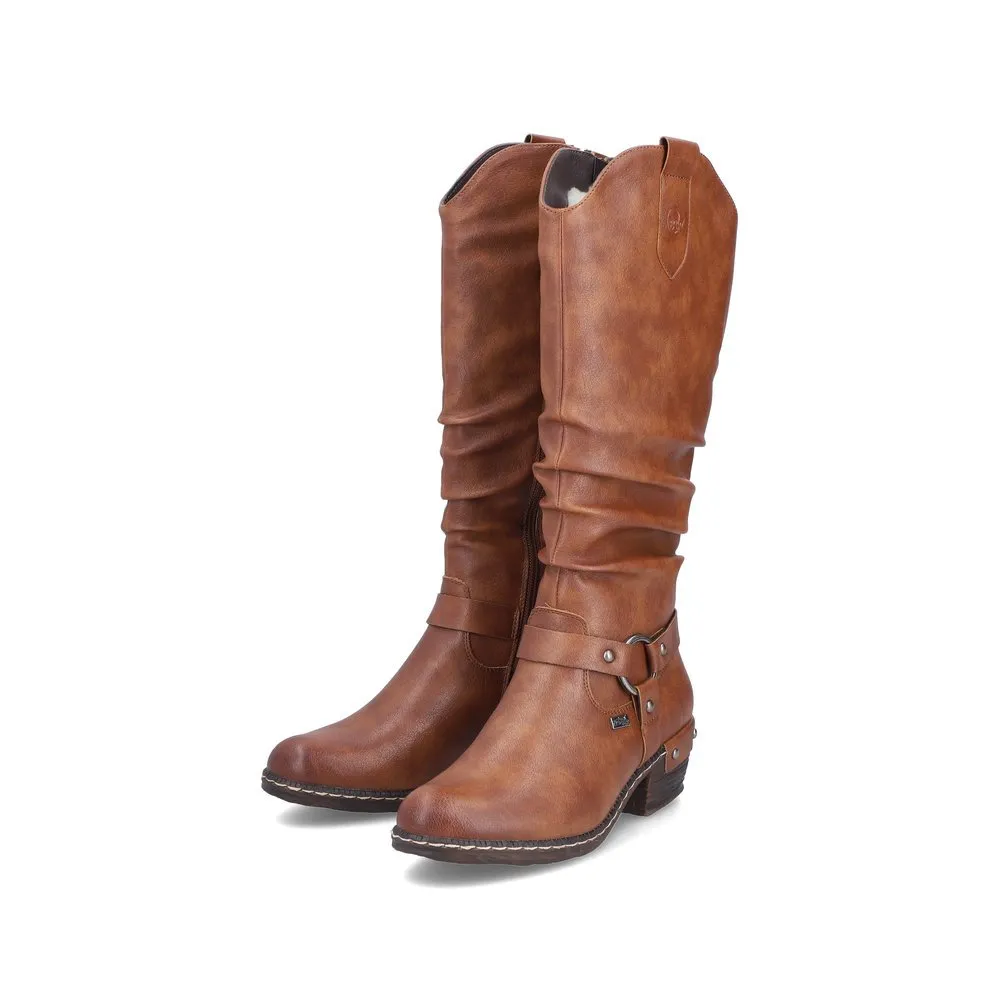 Rieker Shoes 93670-24 Cinnamon Tall Boot Lined RTex