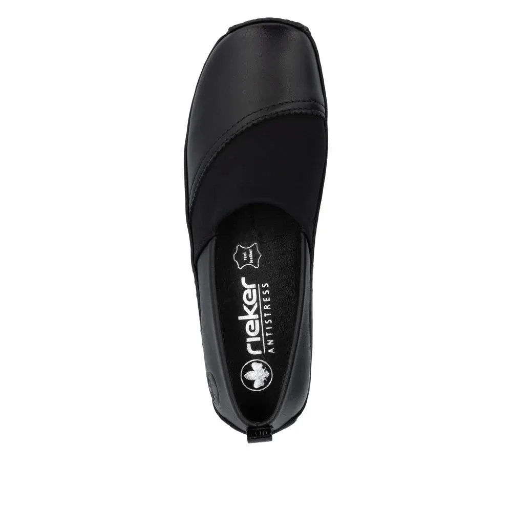 Rieker Shoes L1790-00 Black Slip On