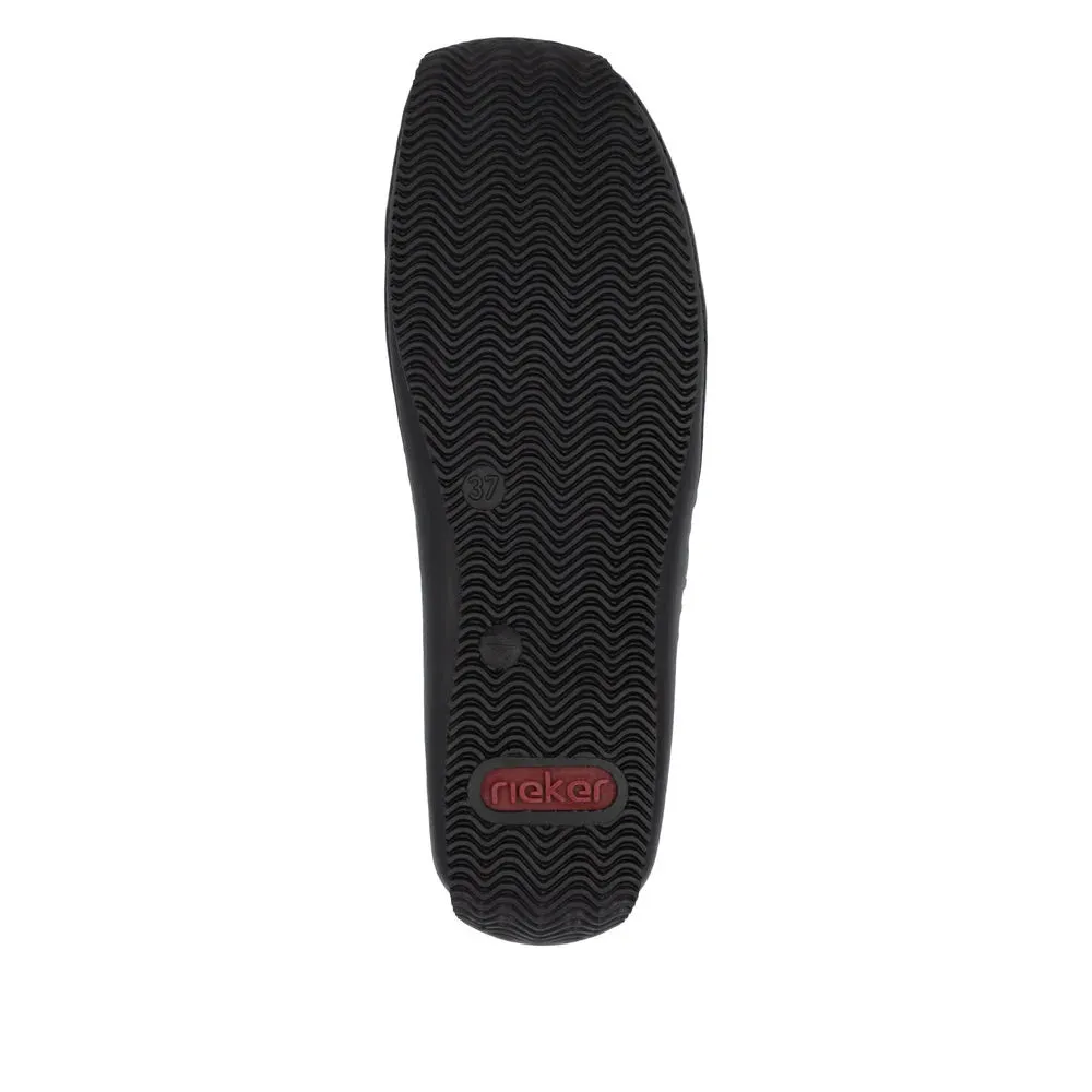 Rieker Shoes L1790-00 Black Slip On
