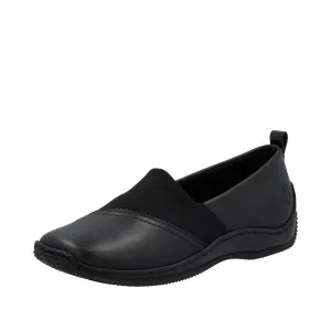 Rieker Shoes L1790-00 Black Slip On