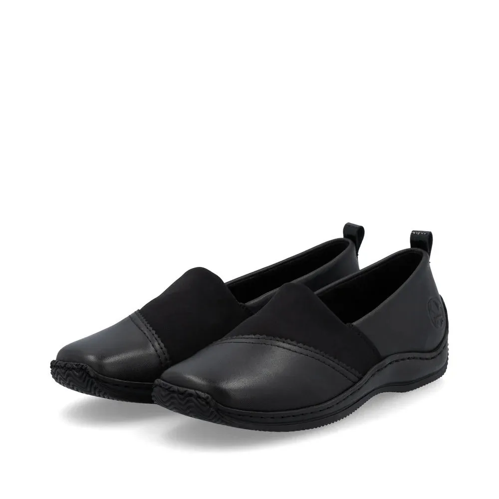 Rieker Shoes L1790-00 Black Slip On