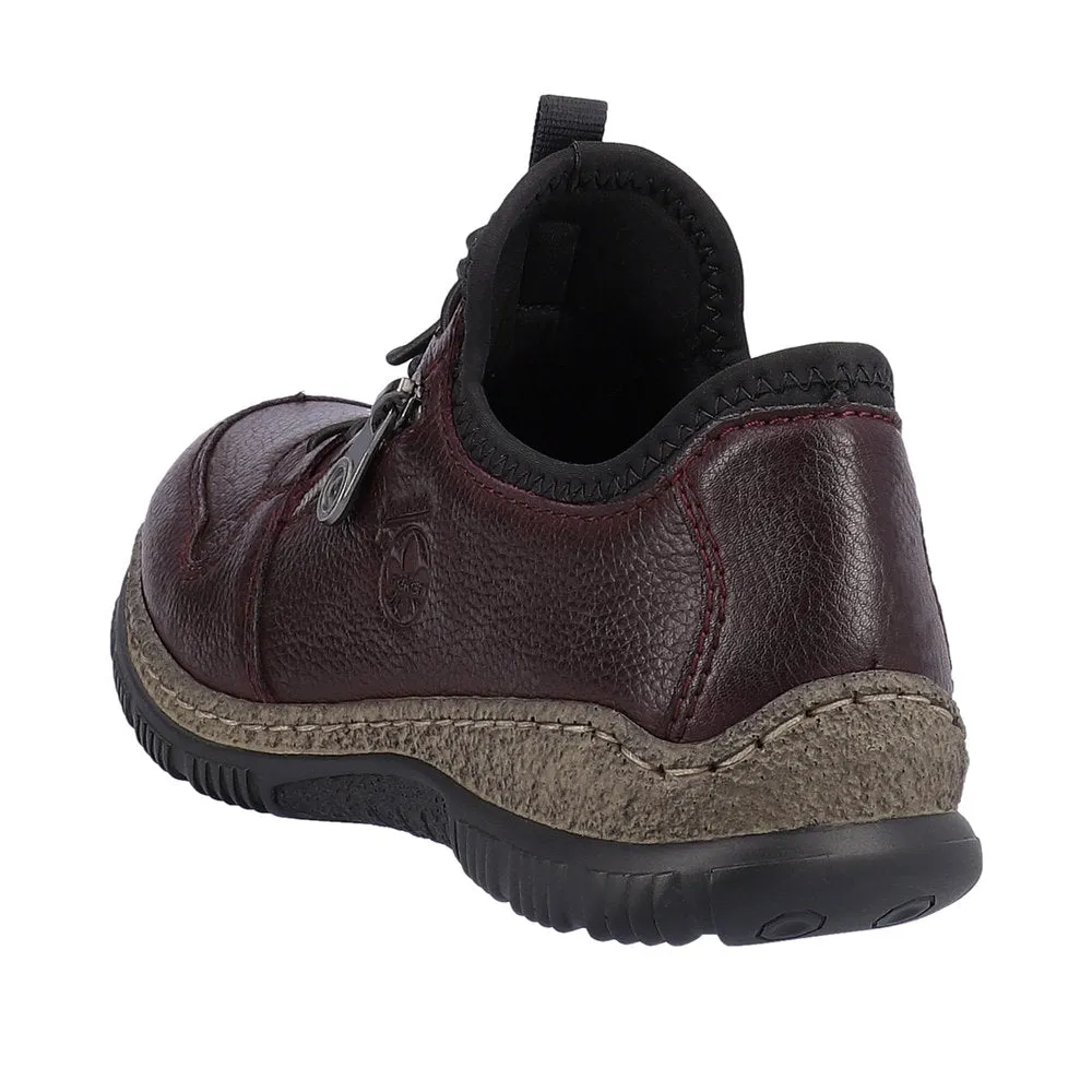 Rieker Shoes N32G0-35 Burgundy/Black Bungee
