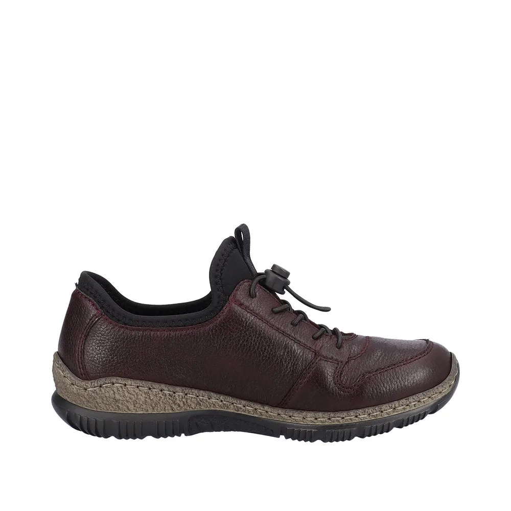 Rieker Shoes N32G0-35 Burgundy/Black Bungee