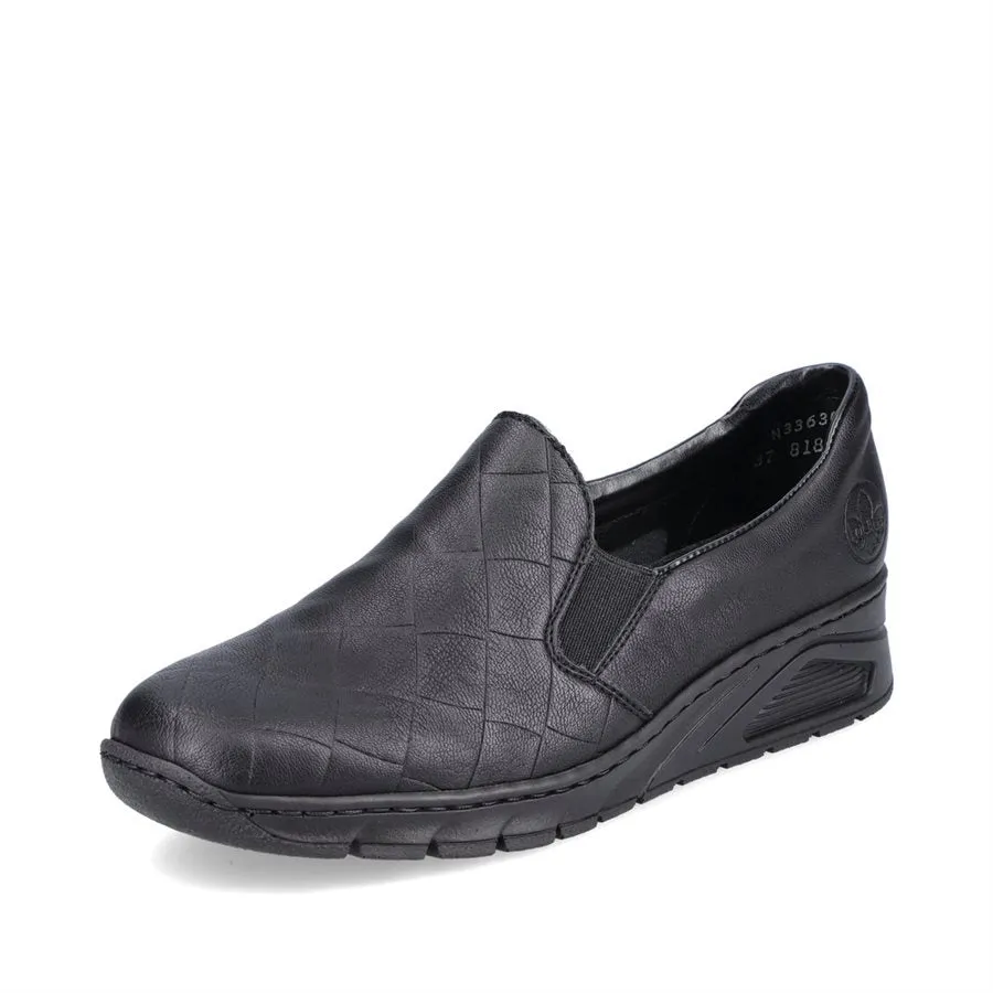 Rieker Shoes N3363-00 Black Slip On
