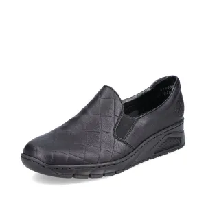 Rieker Shoes N3363-00 Black Slip On