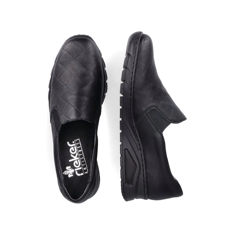 Rieker Shoes N3363-00 Black Slip On