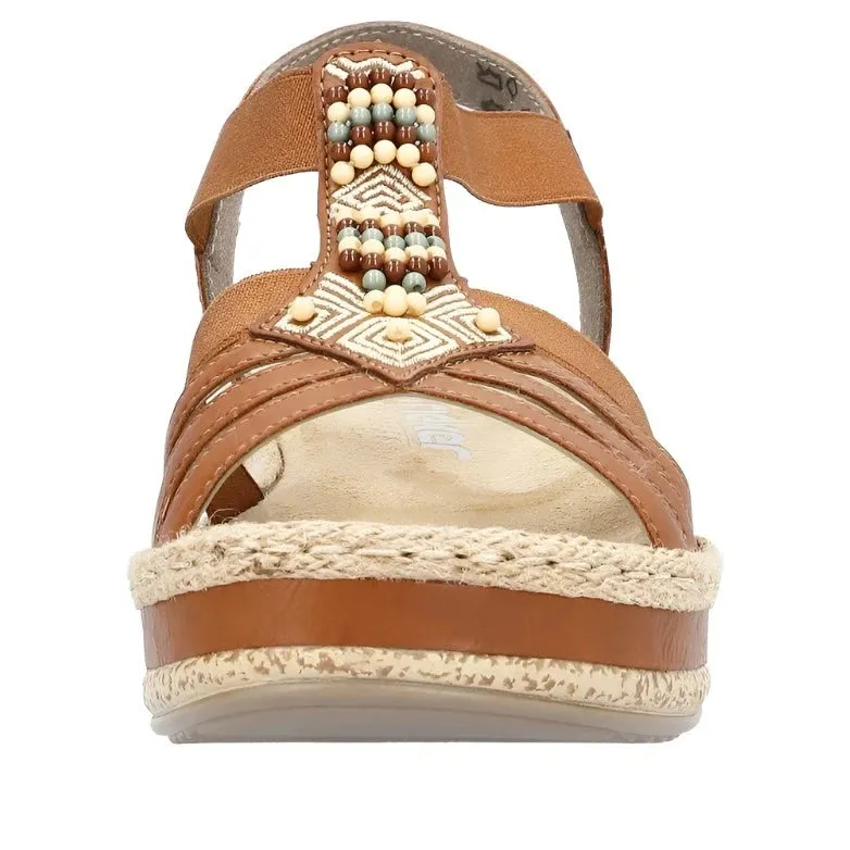 Rieker Shoes V0921-24 Slip On Cognac