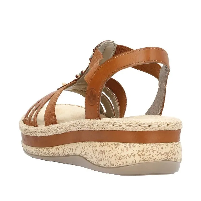 Rieker Shoes V0921-24 Slip On Cognac