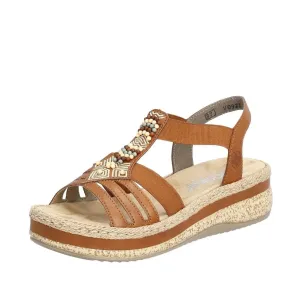 Rieker Shoes V0921-24 Slip On Cognac