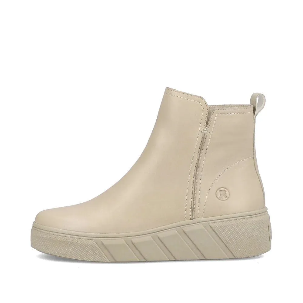 Rieker Shoes W0562-62 Beige Ankle Boot