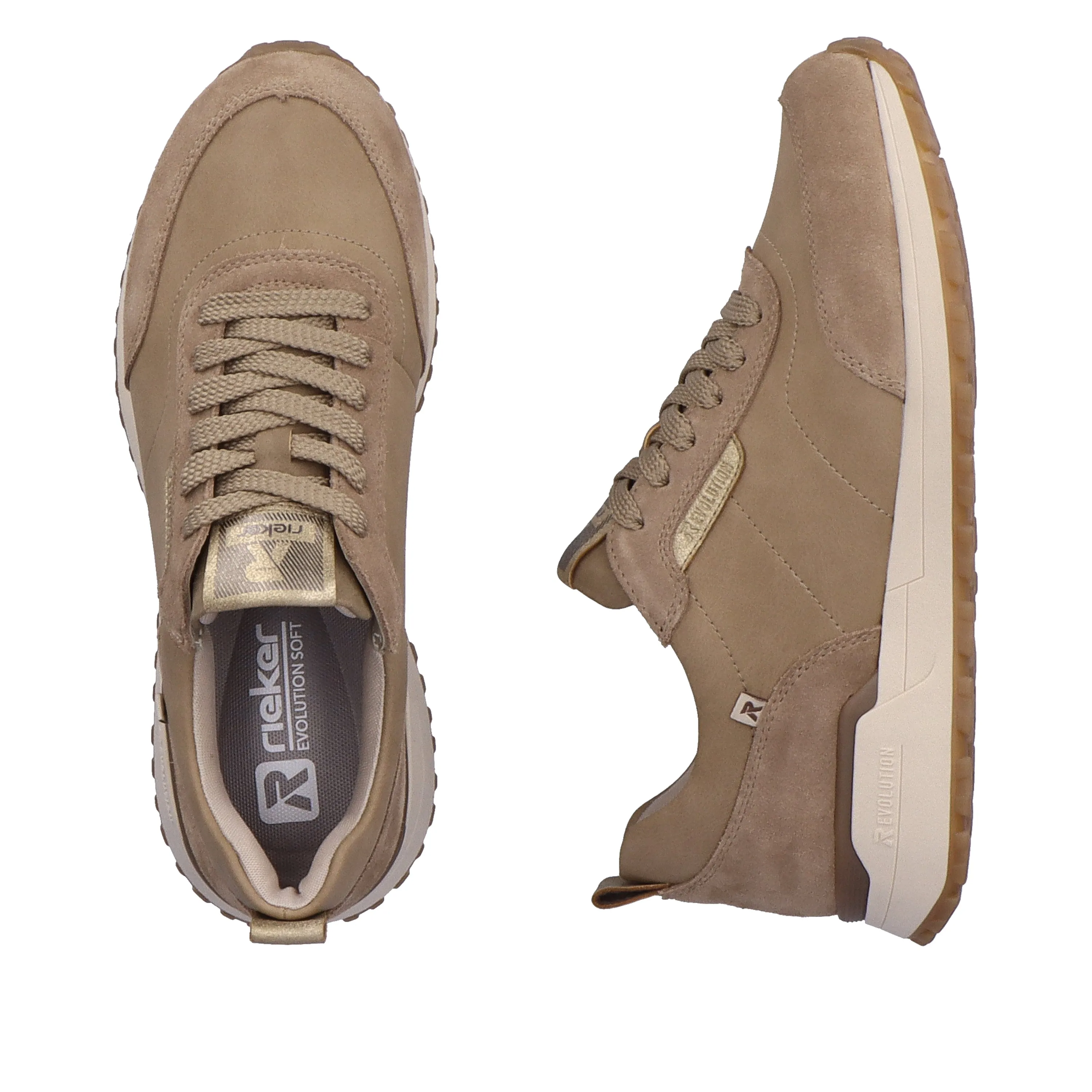 Rieker Shoes W0603-20 Camel/Ginger Lace Up