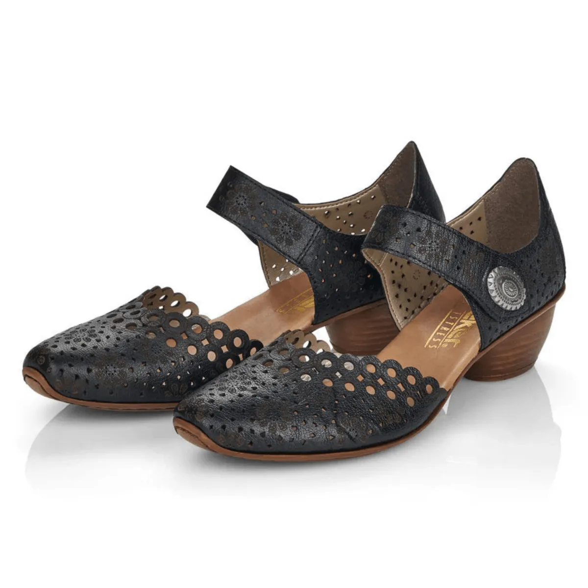 Rieker Women's 43753-02 Mirjam Black Patent Rieker Shoes