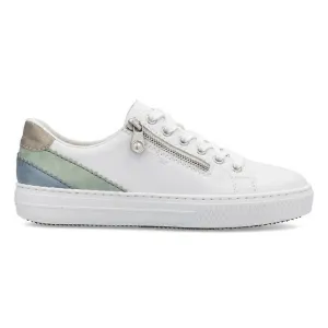 Rieker Women's L5900-80 Enya White/Mint/Blue/Pearl Rieker Shoes
