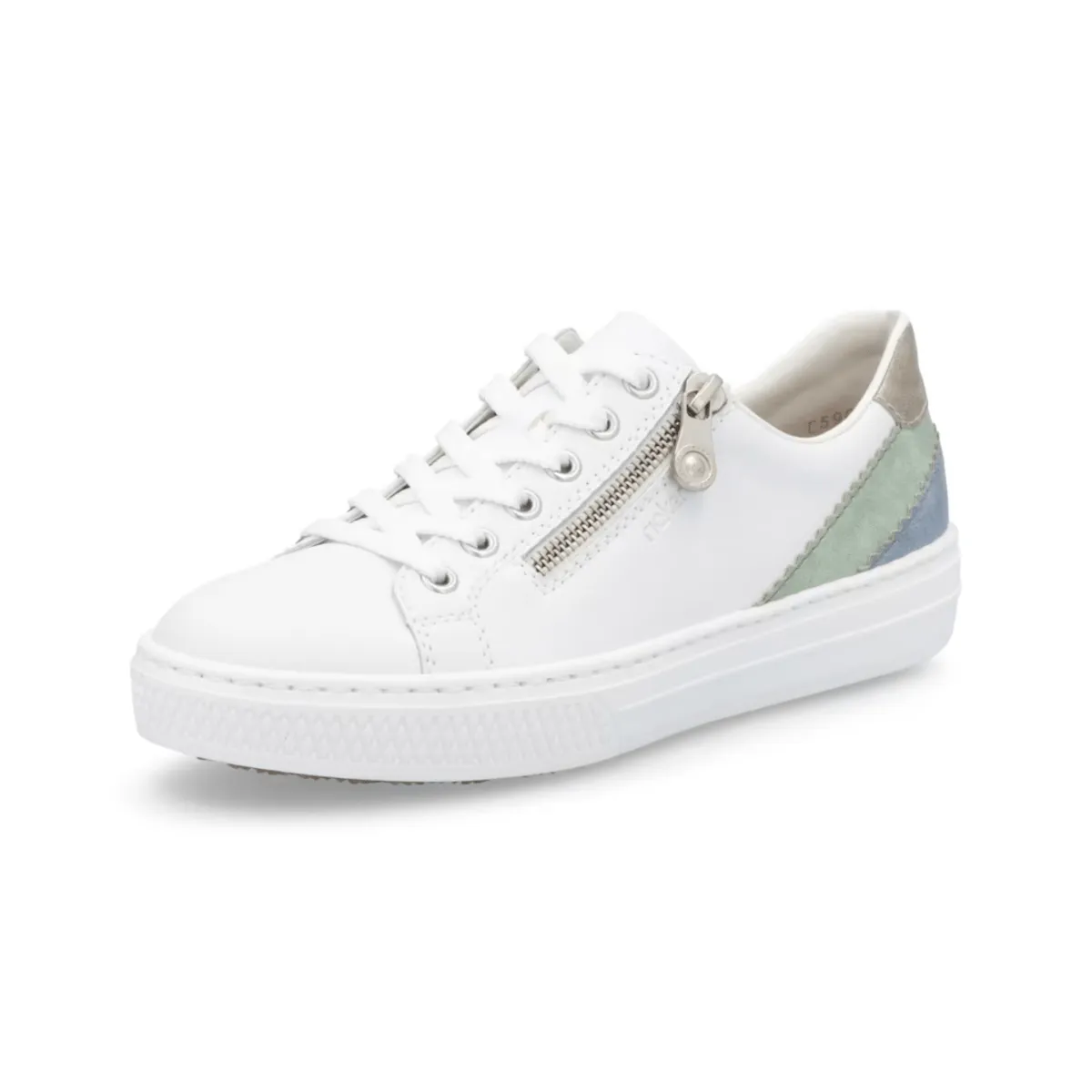 Rieker Women's L5900-80 Enya White/Mint/Blue/Pearl Rieker Shoes