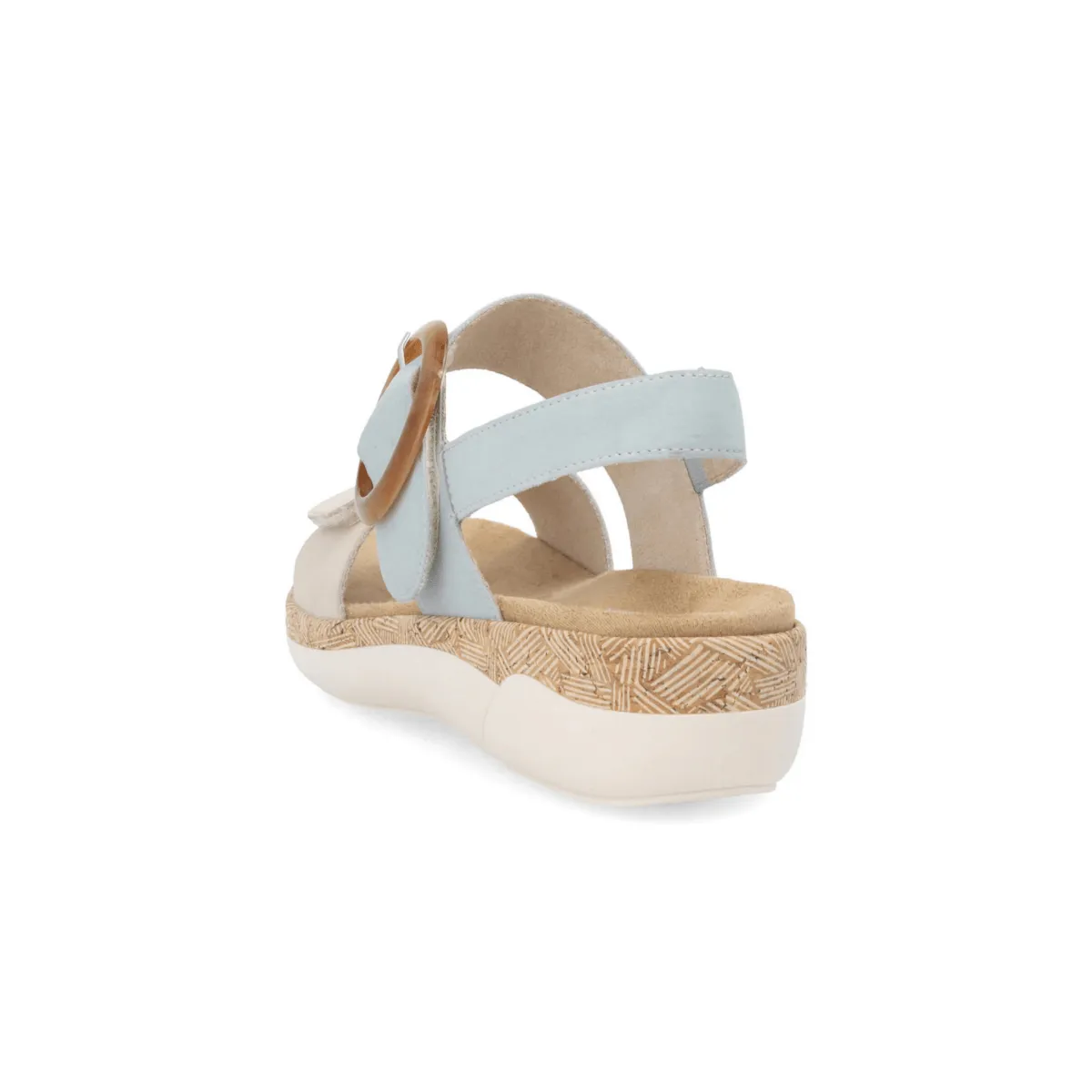 Rieker Women's R6853-12 Jocelyn Beige/Blue Leather Rieker Shoes