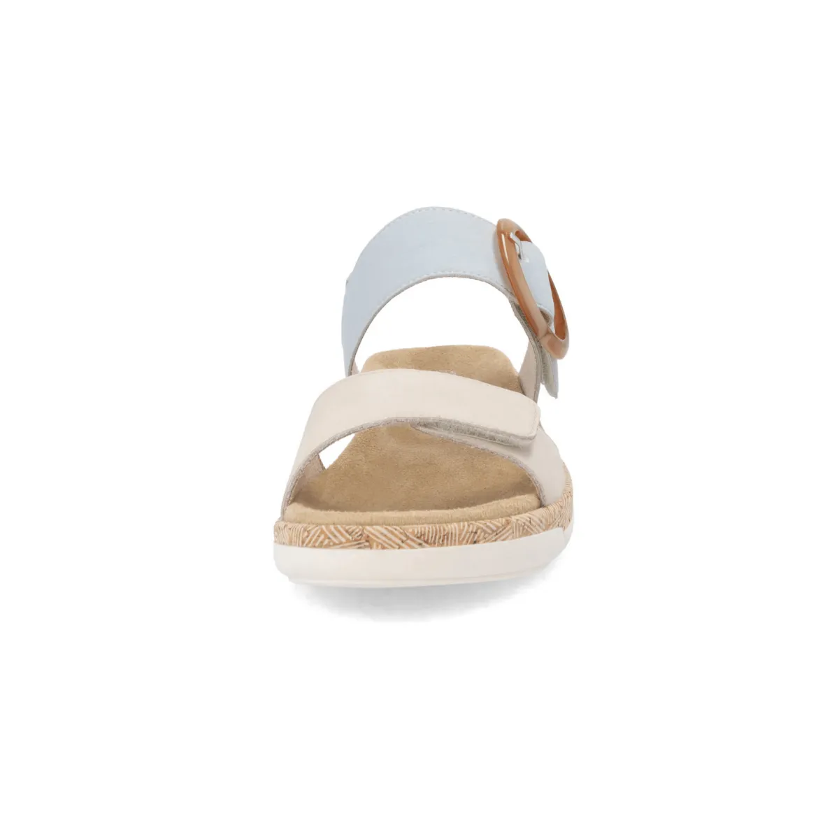 Rieker Women's R6853-12 Jocelyn Beige/Blue Leather Rieker Shoes