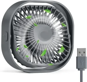 RJVW 4 Inch Small USB Desk Fan, 3-Speed Portable & 360Rotatable Mini Cooling Fan, USB-Powered Desktop Fan for Home Office Bedroom Dorm Indoor Outdoor Summer Gift USB desktop fan for workspace