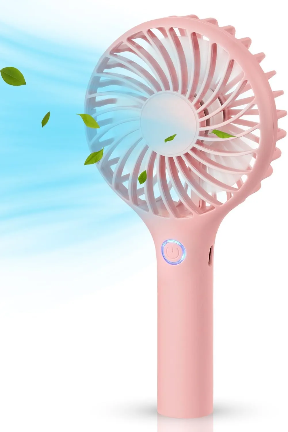 RJVW Portable Handheld Fan, 3 Speeds Mini Portable Rechargeable Powerful Hand Fan, Battery Powered Small Personal Lash Fan for Travel Concert Beach Indoor Outdoor Summer Gift. Mini handheld fan for personal cooling