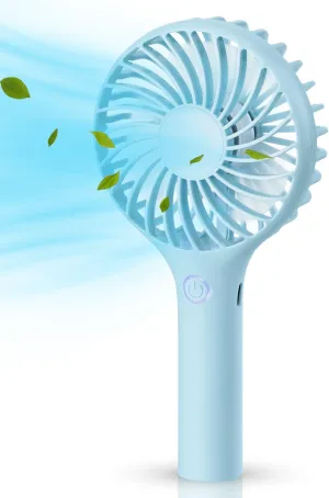 RJVW Portable Handheld Fan - 3 Speeds Mini Portable Rechargeable Powerful Hand Fan for Travel, Concert, Beach, Indoor, Outdoor, Summer Gift Mini handheld fan for personal cooling