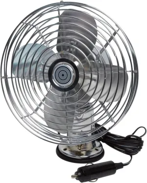 RoadPro RP-1179 Car Fan, Heavy Duty, 12V, Metal, 7.5" Solar-powered car fan for ventilation