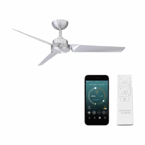 Roboto Indoor/Outdoor 3-Blade 52" Smart Ceiling Fan with Remote Control quiet ceiling fans with remote control