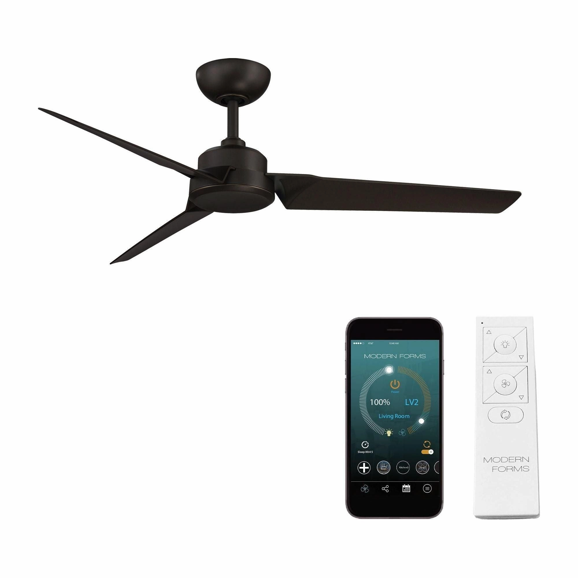 Roboto Indoor/Outdoor 3-Blade 52" Smart Ceiling Fan with Remote Control