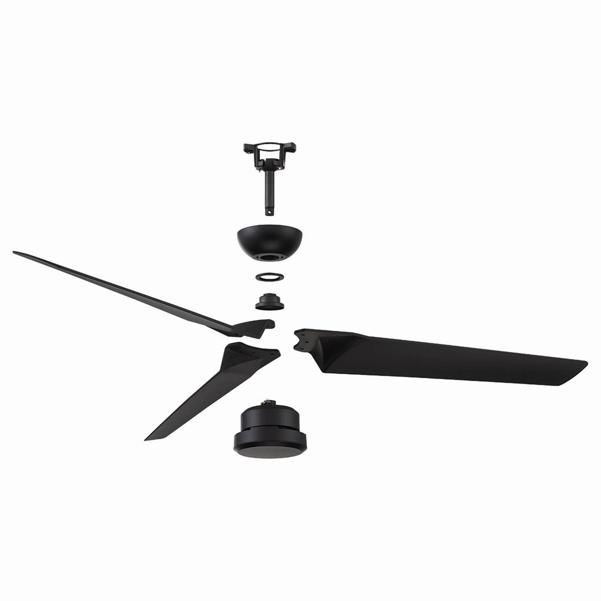 Roboto Indoor/Outdoor 3-Blade 52" Smart Ceiling Fan with Remote Control
