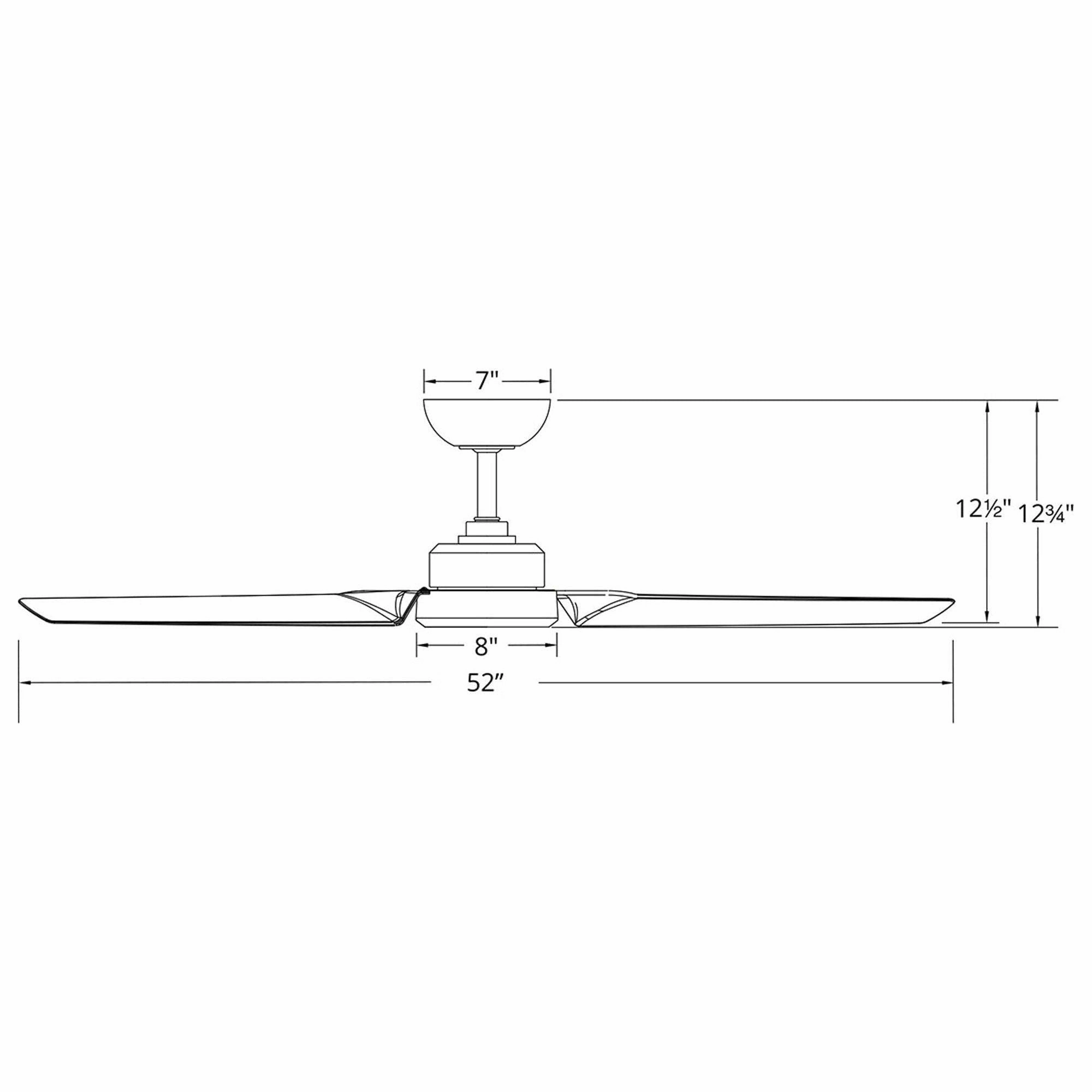 Roboto Indoor/Outdoor 3-Blade 52" Smart Ceiling Fan with Remote Control